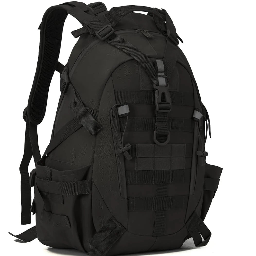 Tactical backpacks, modular loading systems, featuring reflective strips
