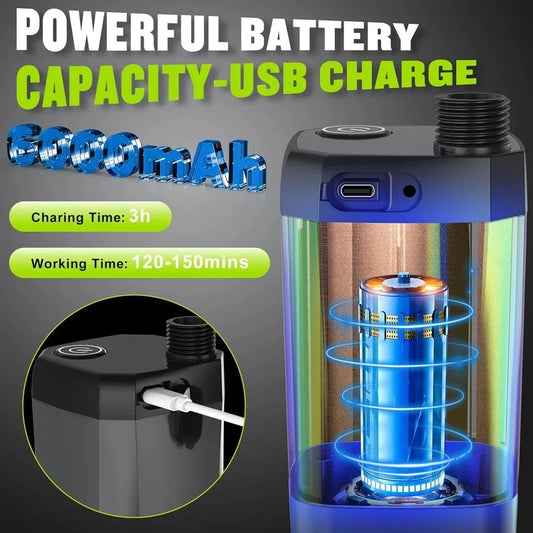 Portable Shower, 4 spray modes, 6000mAh Rechargeable