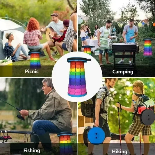 Portable plastic folding telescopic chair