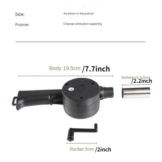 Portable Handheld, Manual Grill Fan Tool