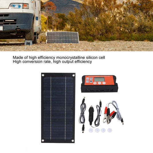 Portable 600W Solar Panel Charger, 100A Charge Controller