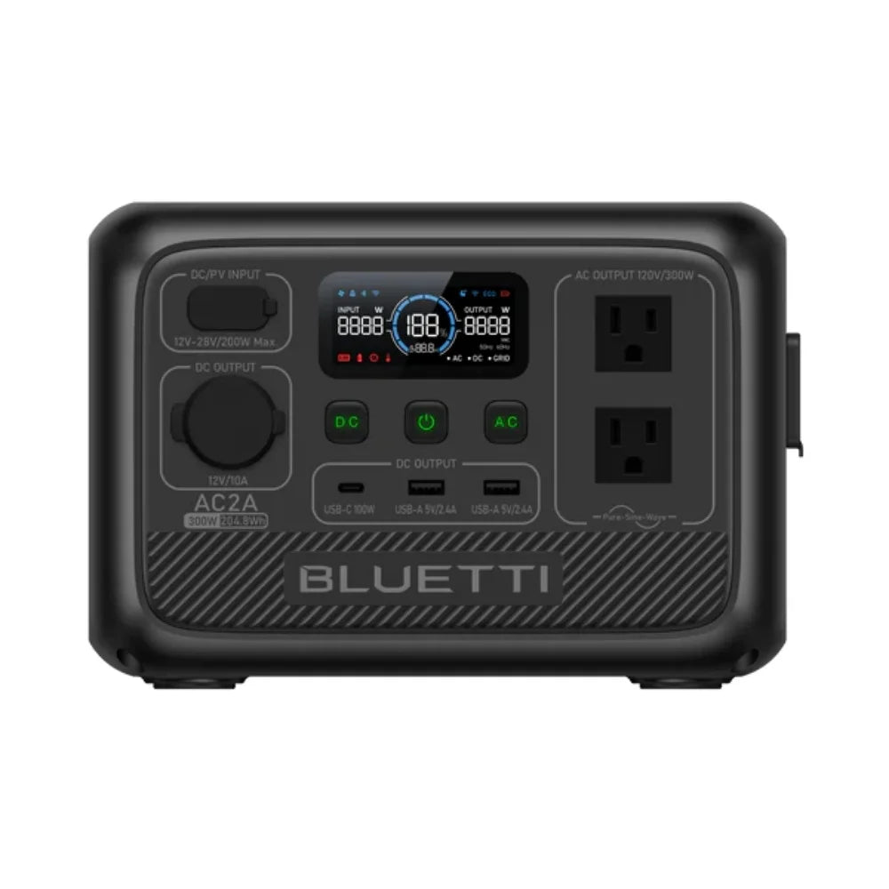 【US PLUG】BLUETTI AC2A Portable Power Station | 300W 204Wh, Recharge from 0-80% in 45 Min