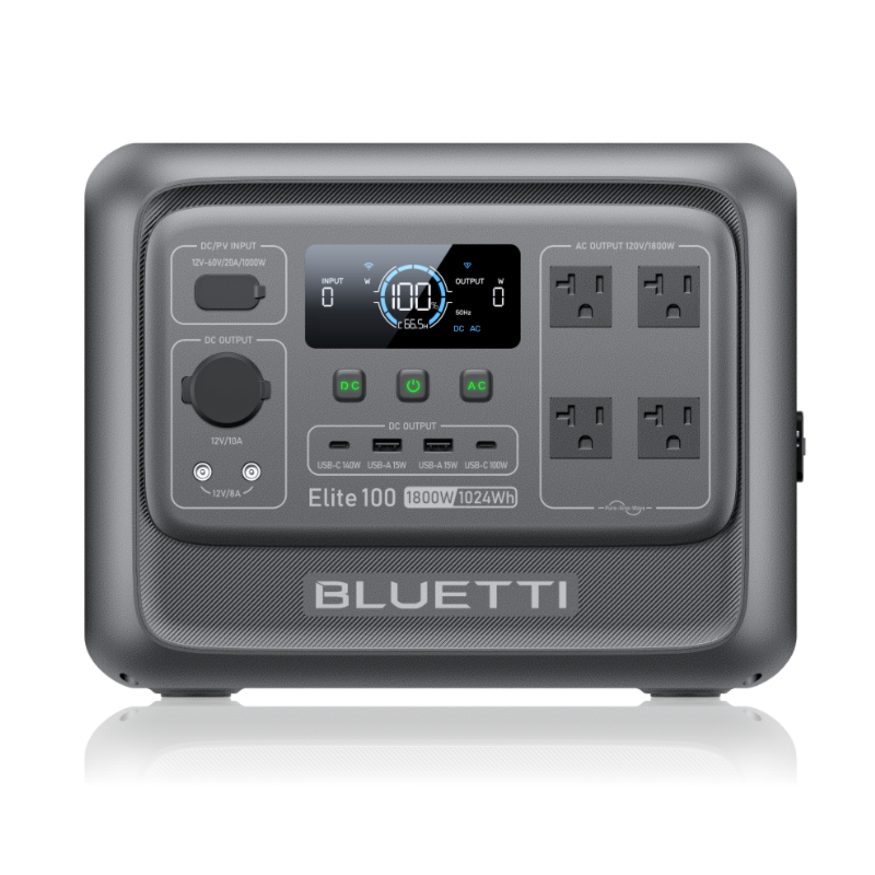 BLUETTI Elite 100 V2 Portable Power Station 1800W 1024Wh Solar Generator
