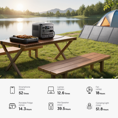 BLUETTI Elite 100 V2 Portable Power Station 1800W 1024Wh Solar Generator