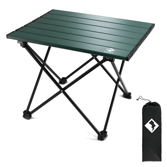 VILLEY Ultralight Aluminum Folding Table with Carry Bag
