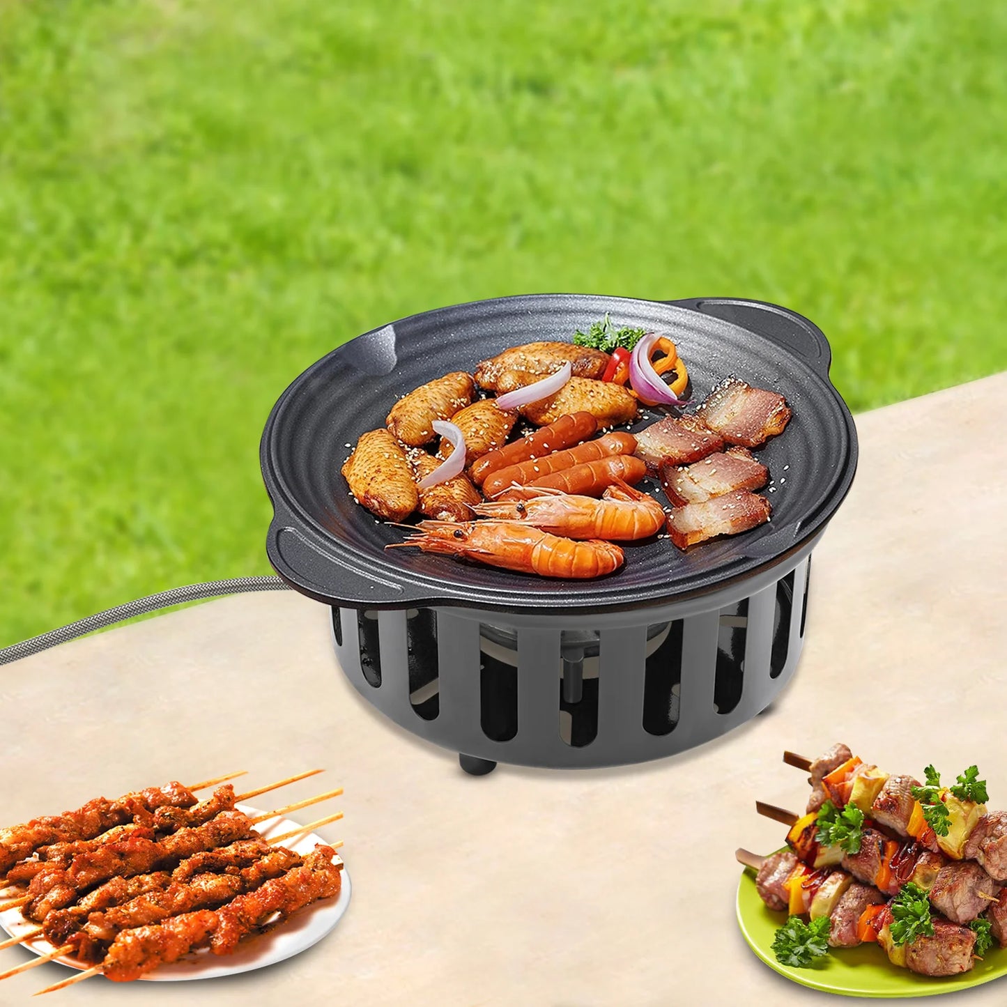 7-Core Camping Stove Windproof Electronic Ignition