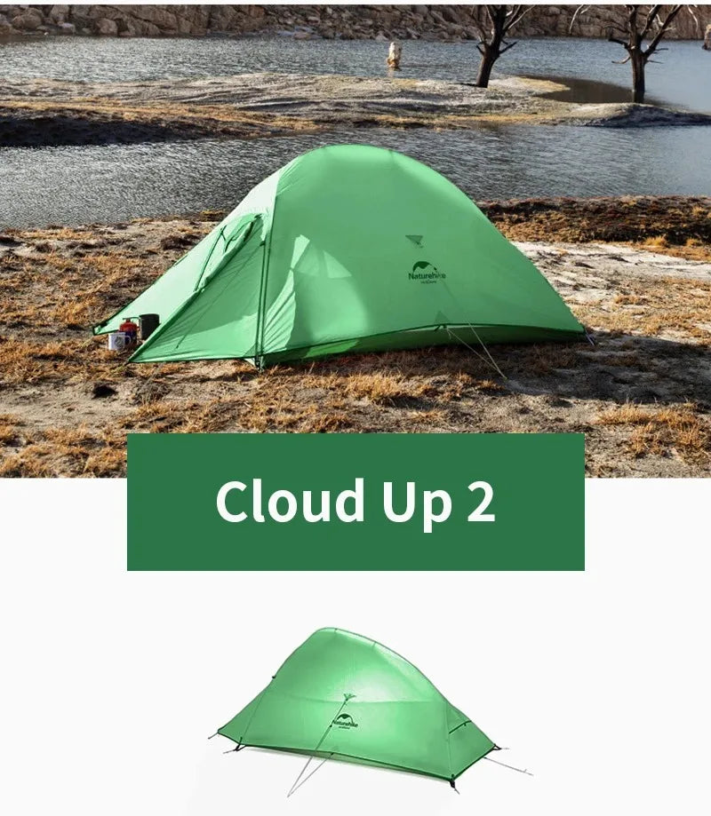 Naturehike Cloud Up 2 Person Camping Tent Waterproof Ultralight 3-4 Season Outdoor Hiking Backpacking Shelter
