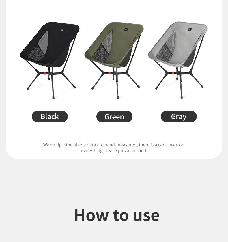 Naturehike Ultralight Folding Camping Chair 200kg load