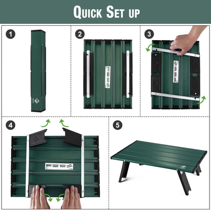 VILLEY Portable Mini Folding Beach Table, Ultralight