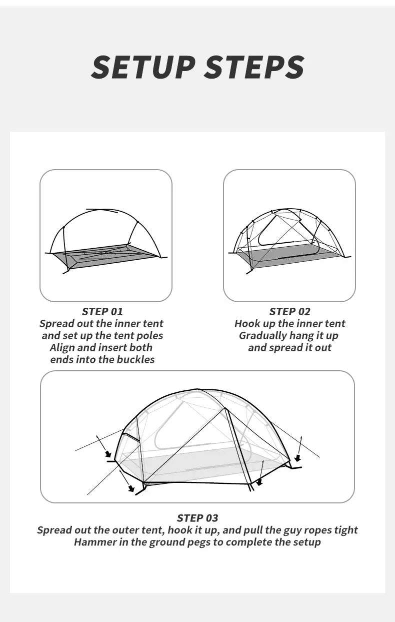 Naturehike Mongar 2 Person, Ultralight, waterproof Tent