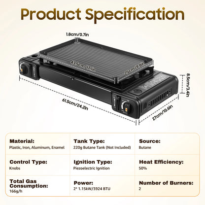 Double Head Barbecue Gas stove