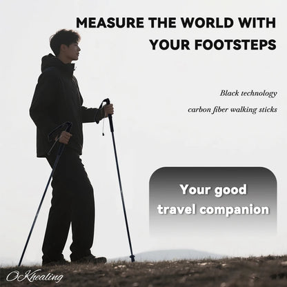 2PCs Trekking Poles Carbon Fiber,115g Ultra-Light