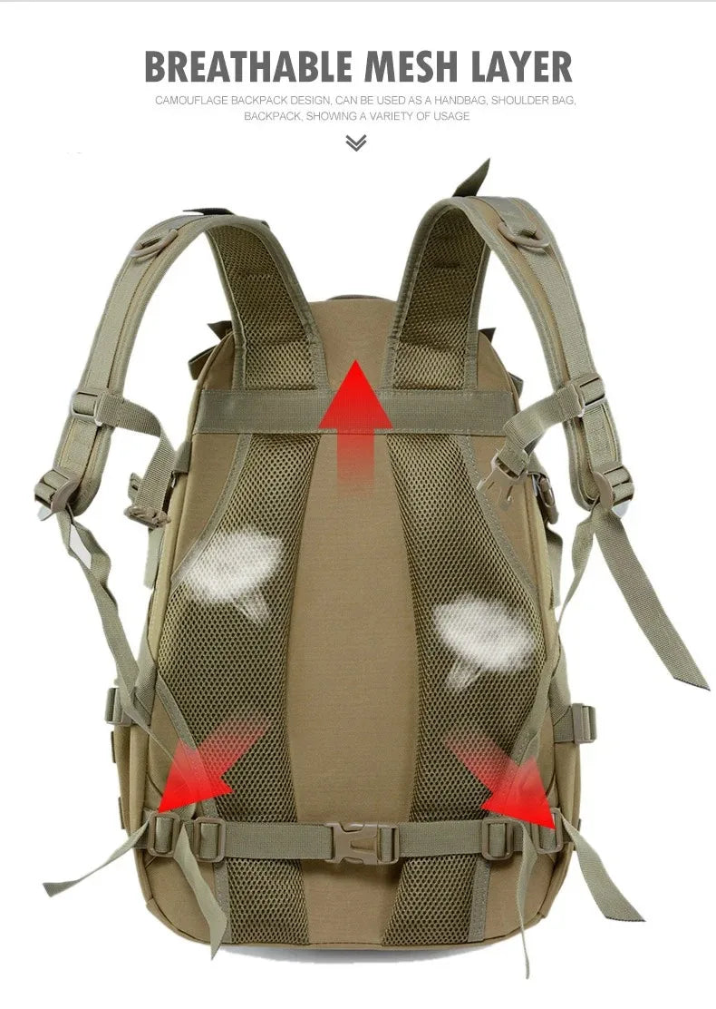 Tactical backpacks, modular loading systems, featuring reflective strips
