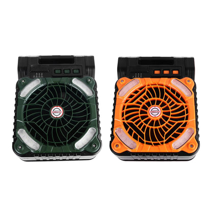 Solar Fan, 4 Speed w/LED Light, Timer