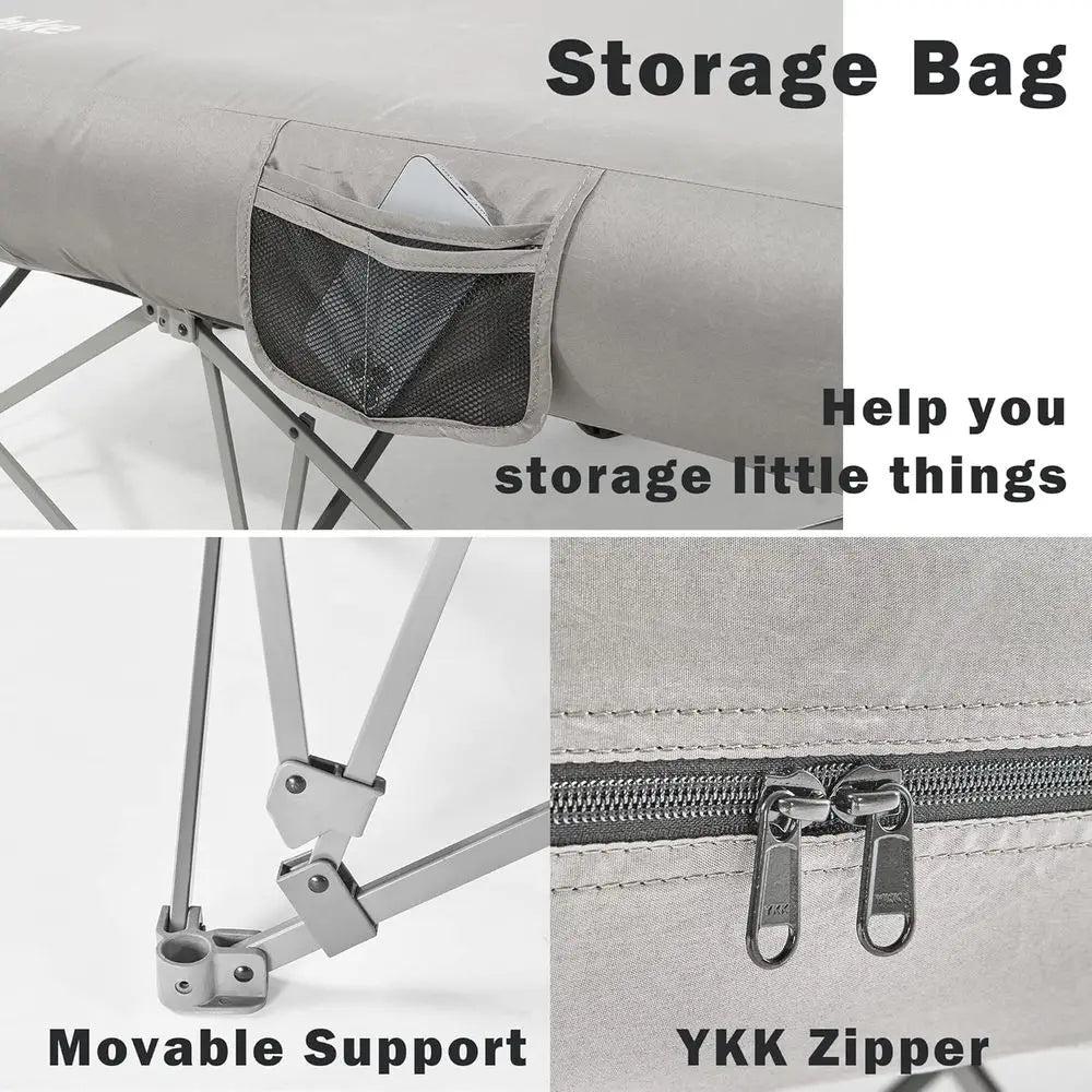 2 Person Camping Cot, Full Size Air Mattress Not Included