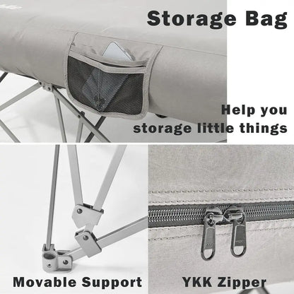 2 Person Camping Cot, Full Size Air Mattress Not Included