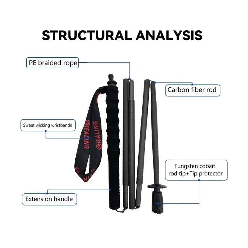 2PCs Trekking Poles Carbon Fiber,115g Ultra-Light