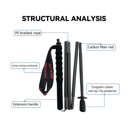 2PCs Trekking Poles Carbon Fiber,115g Ultra-Light