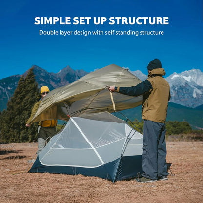 Naturehike Mongar UL 1Person Ultralight Camping Tent, Double Layer, Waterproof