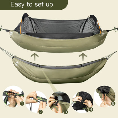 Night Cat Hammock Underquilts Sleeping Bag, 5-20℃ 8x3.6ft