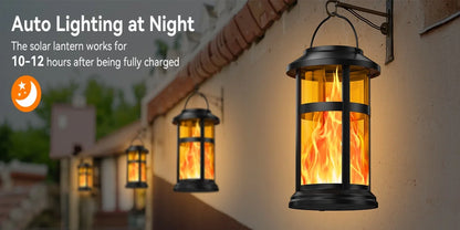 2 Pack Solar Flame LED Lights, 2 Modes