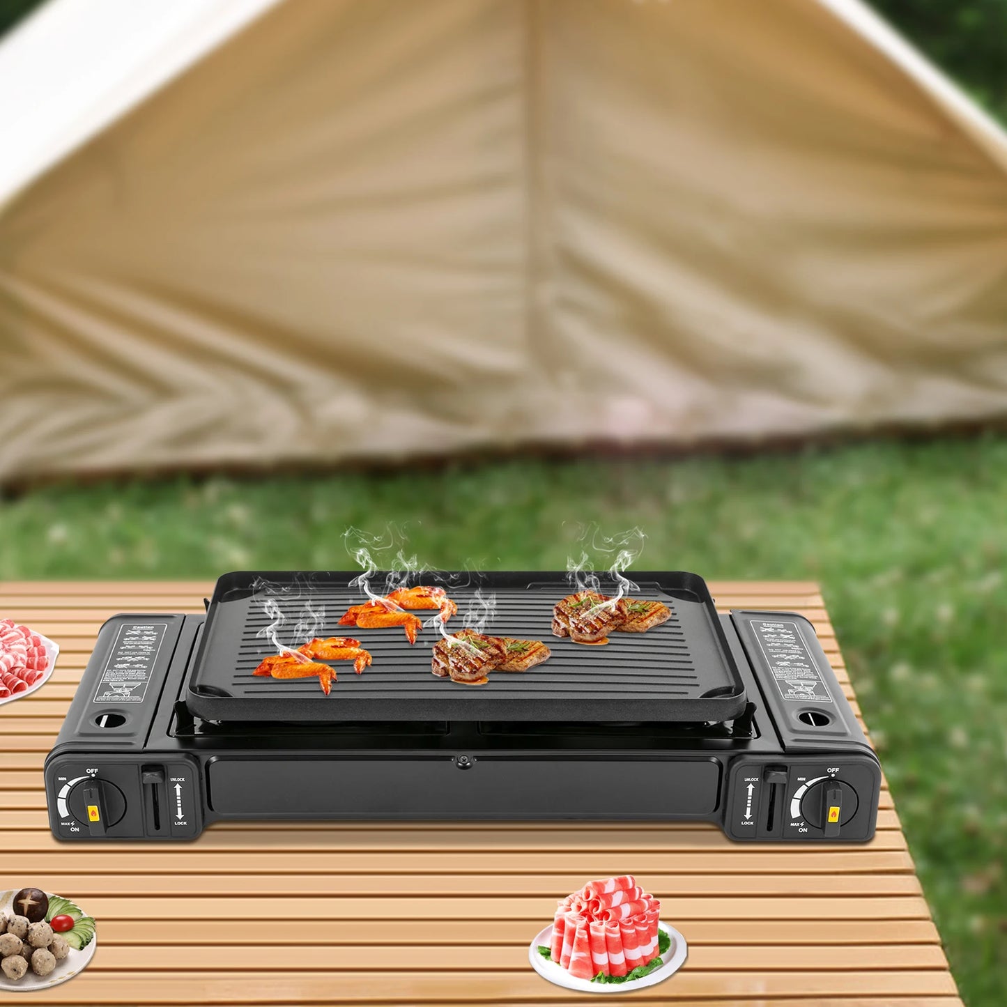 Double Head Barbecue Gas stove