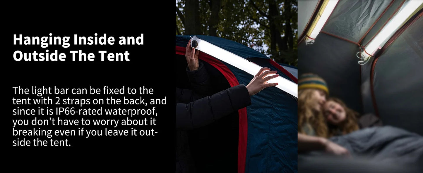 SELORSS Solar Camping Lantern 2000mAh, Waterproof, USB-Type C