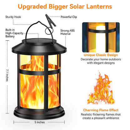 2 Pack Solar Flame LED Lights, 2 Modes
