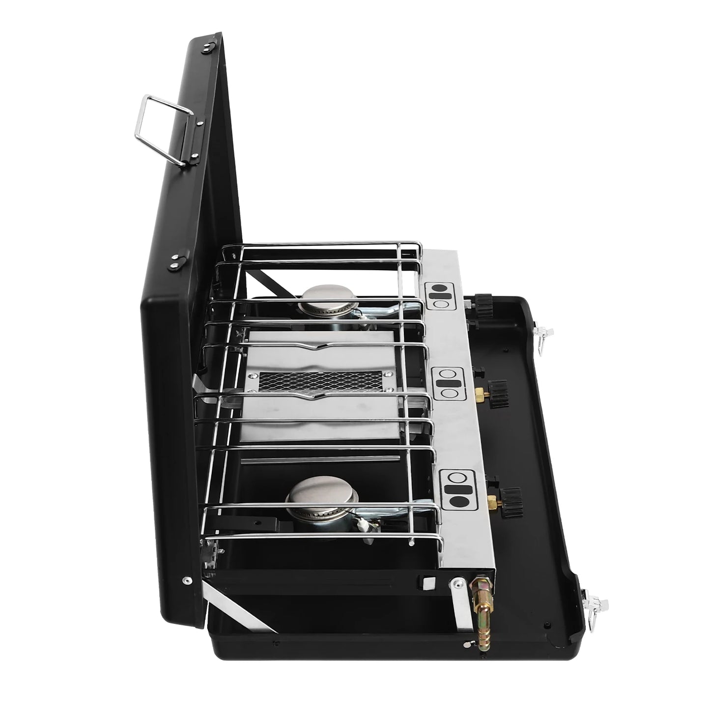 Portable Camping Stove with Griddle 3 Burner Propane Gas