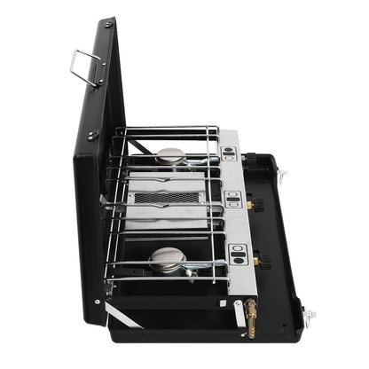 Portable Camping Stove with Griddle 3 Burner Propane Gas
