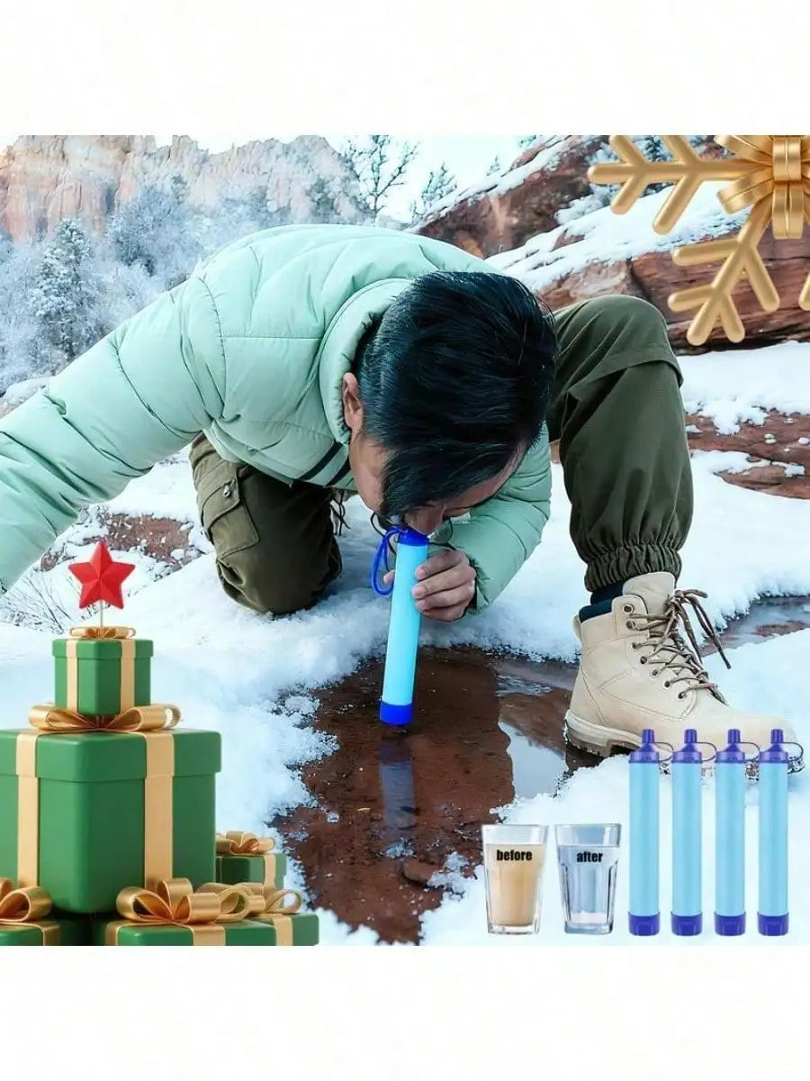 1pc Outdoor Camping Portable Water Filter Straw