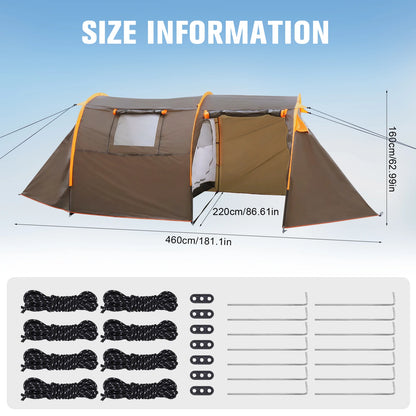 Oxford 2-Person Backpacking Tent Windproof Lightweight, Rainproof, Waterproof