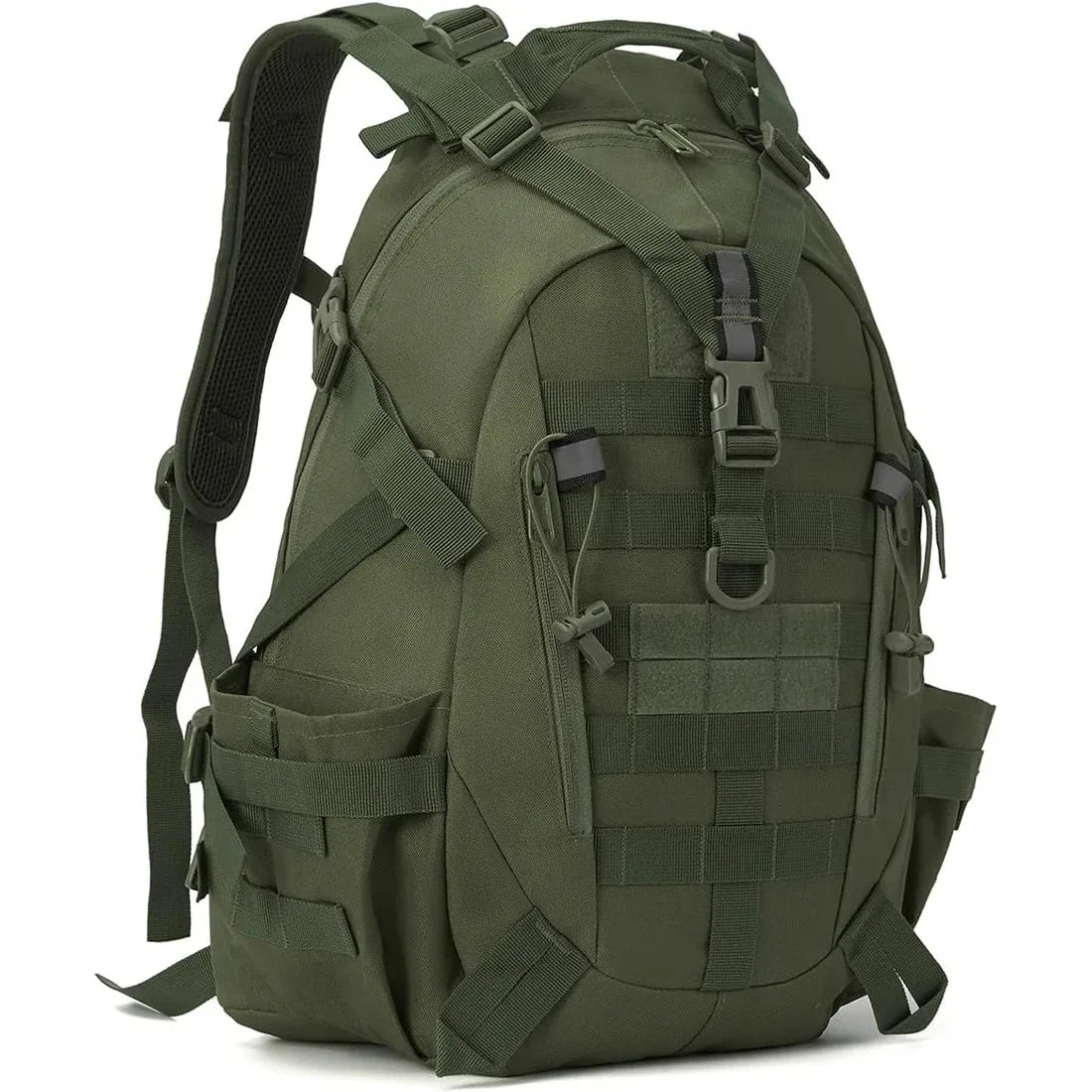 Tactical backpacks, modular loading systems, featuring reflective strips