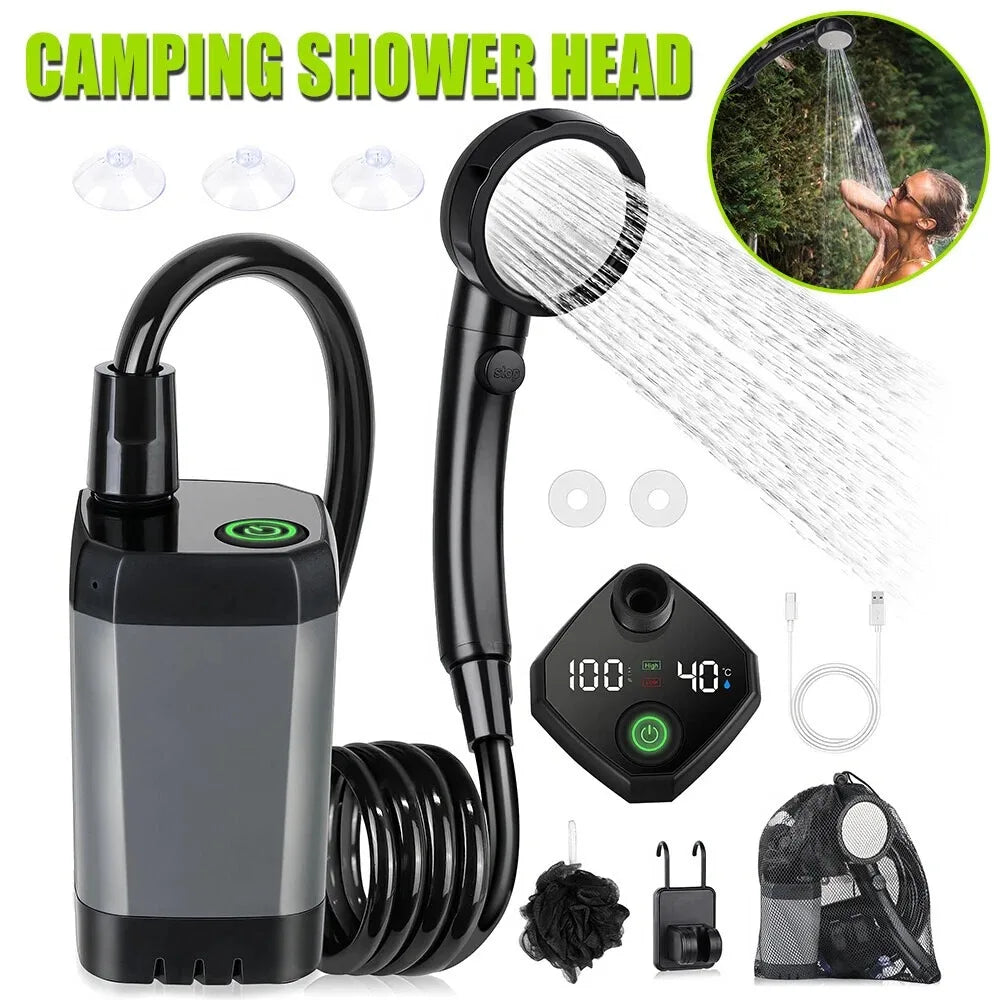 Portable Shower, 4 spray modes, 6000mAh Rechargeable