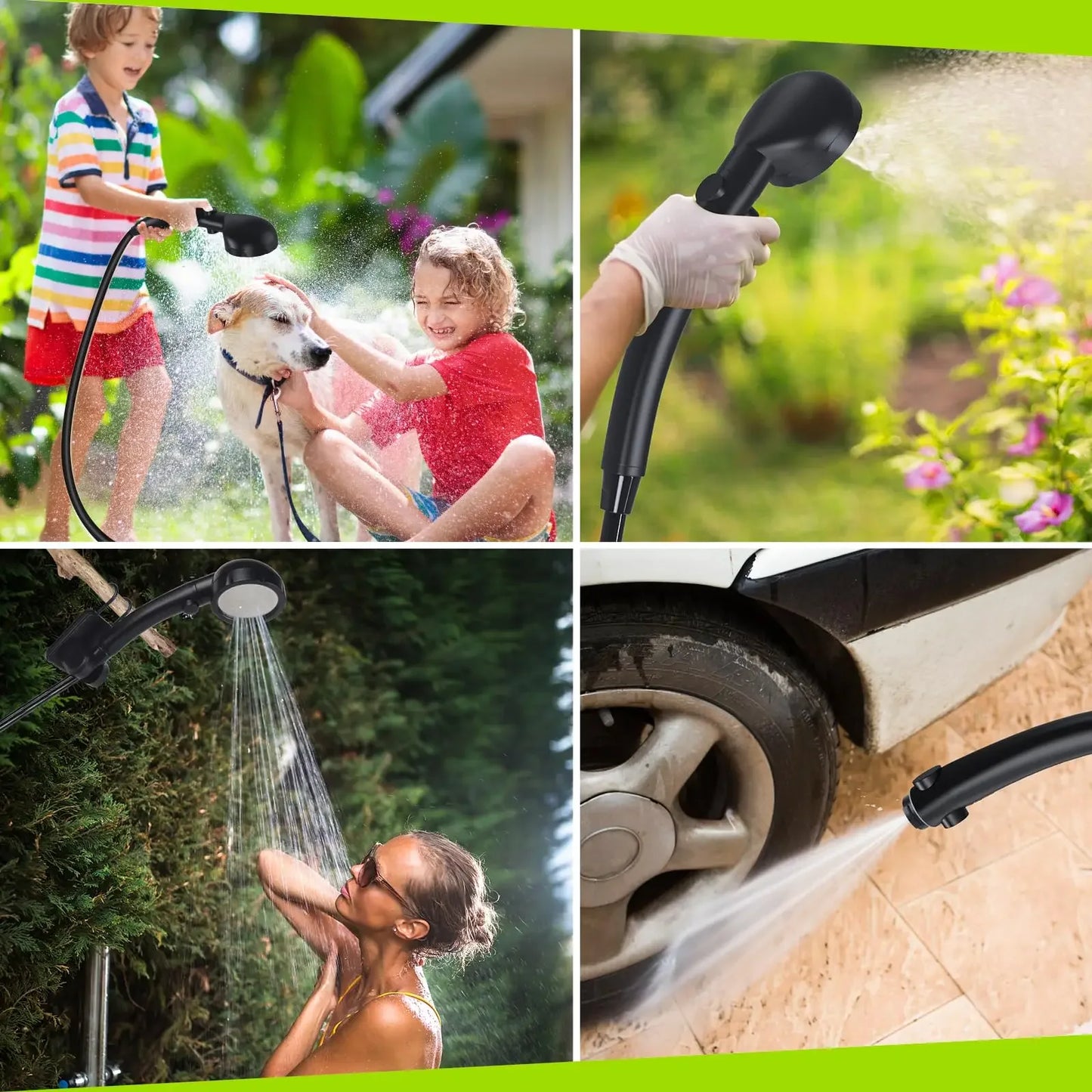 Portable Shower, 4 spray modes, 6000mAh Rechargeable