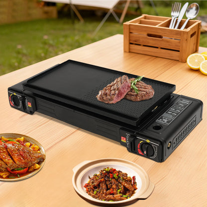 2in1 2-Burner Portable Camping Stove