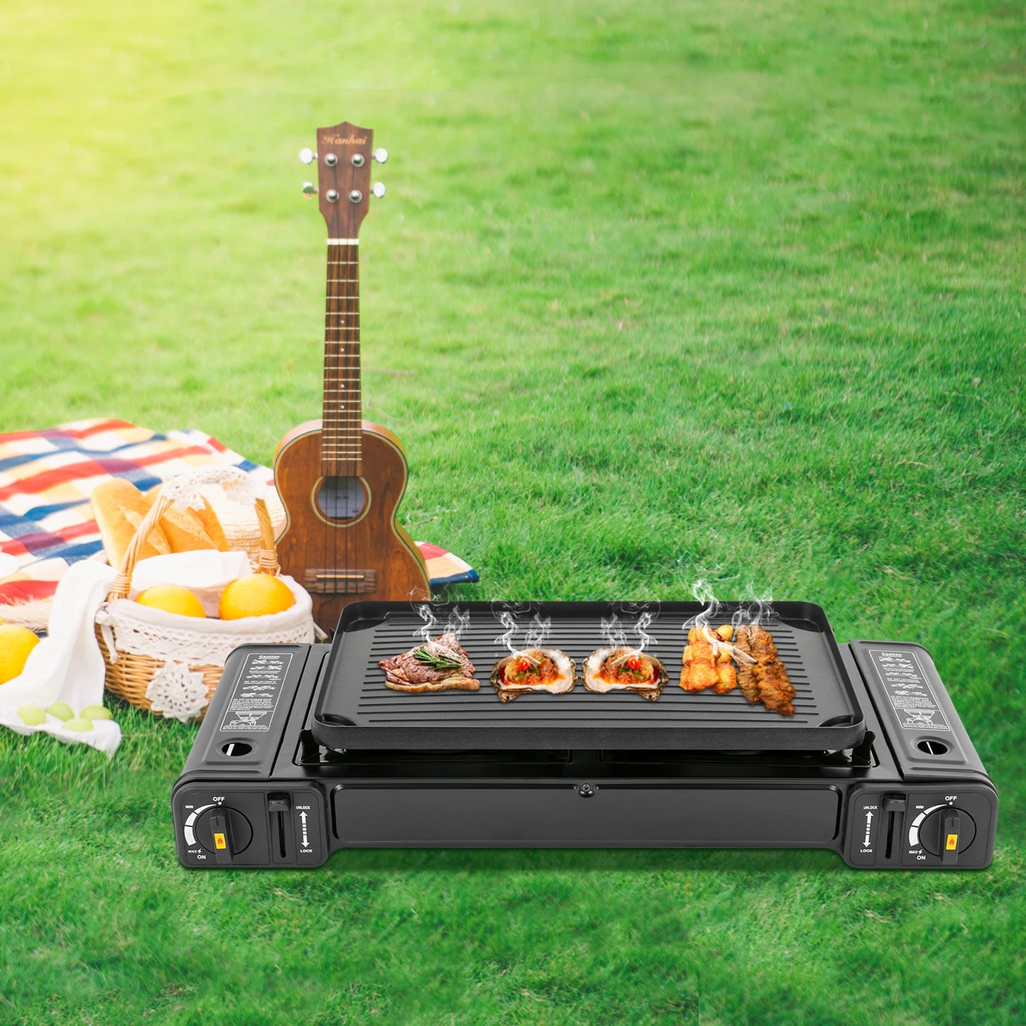 Double Head Barbecue Gas stove