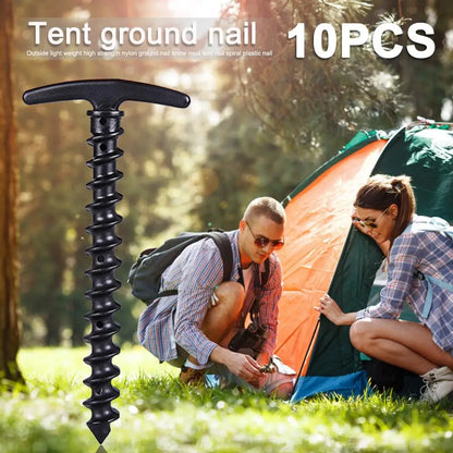 10pcs Camping Peg Screw Stakes