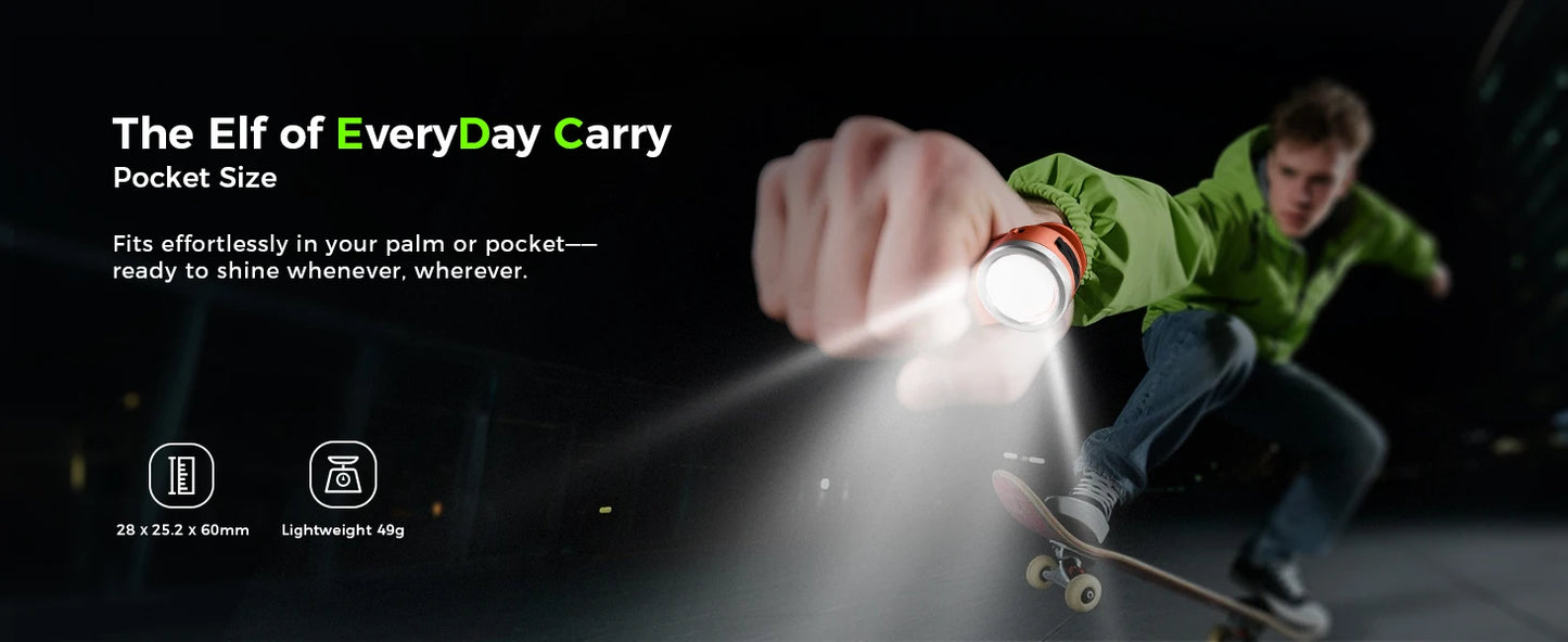 Wurkkos: USB Rechargeable Pocket Flashlight with Magnet