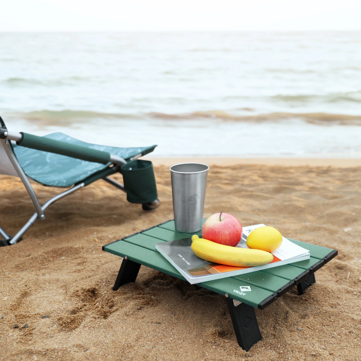 VILLEY Portable Mini Folding Beach Table, Ultralight