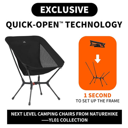 Naturehike Ultralight Folding Camping Chair 200kg load