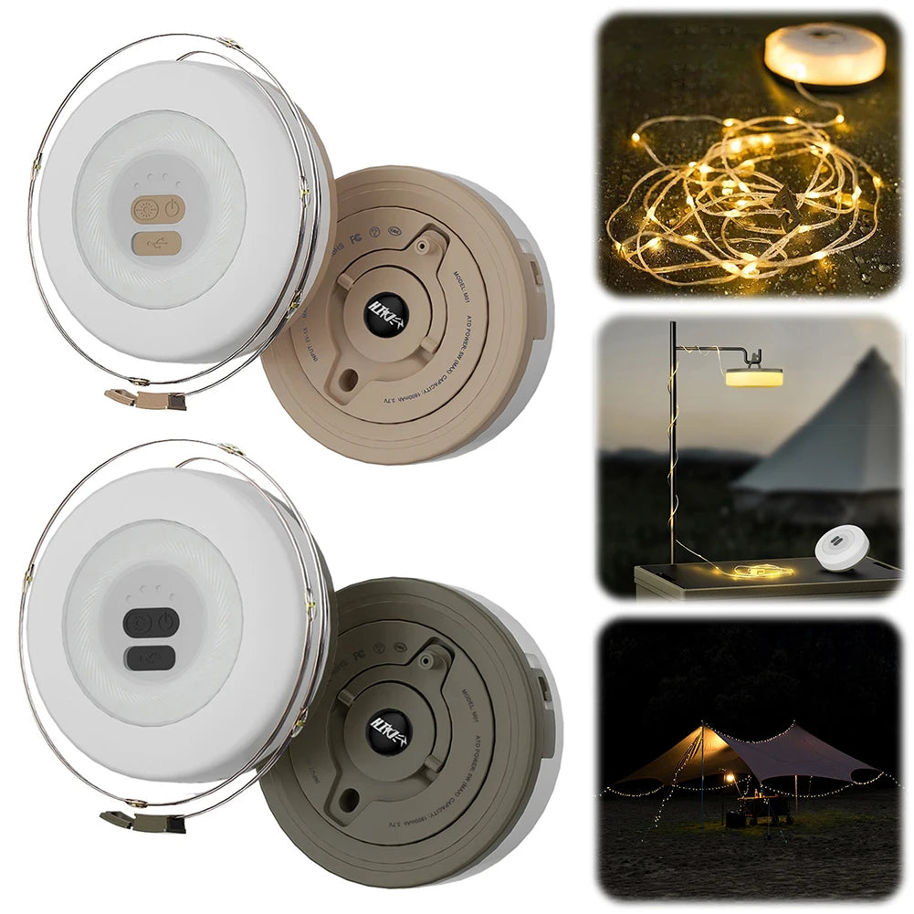 LED Camping Fairy Lights, 7 Lighting Modes 200LM,1800Mah