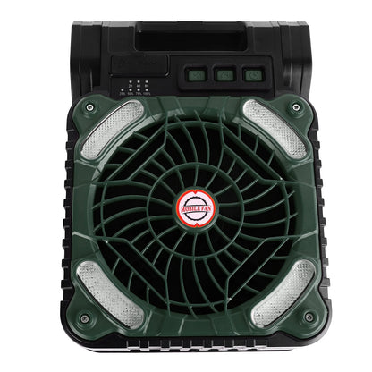 Solar Fan, 4 Speed w/LED Light, Timer