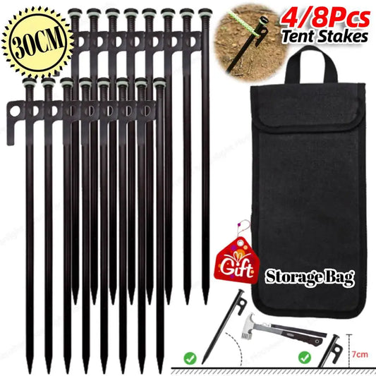 4 & 8 Pcs Forged Steel Ten Stakes