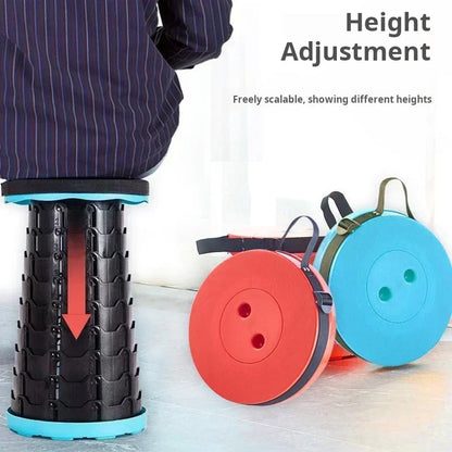 Portable plastic folding telescopic chair