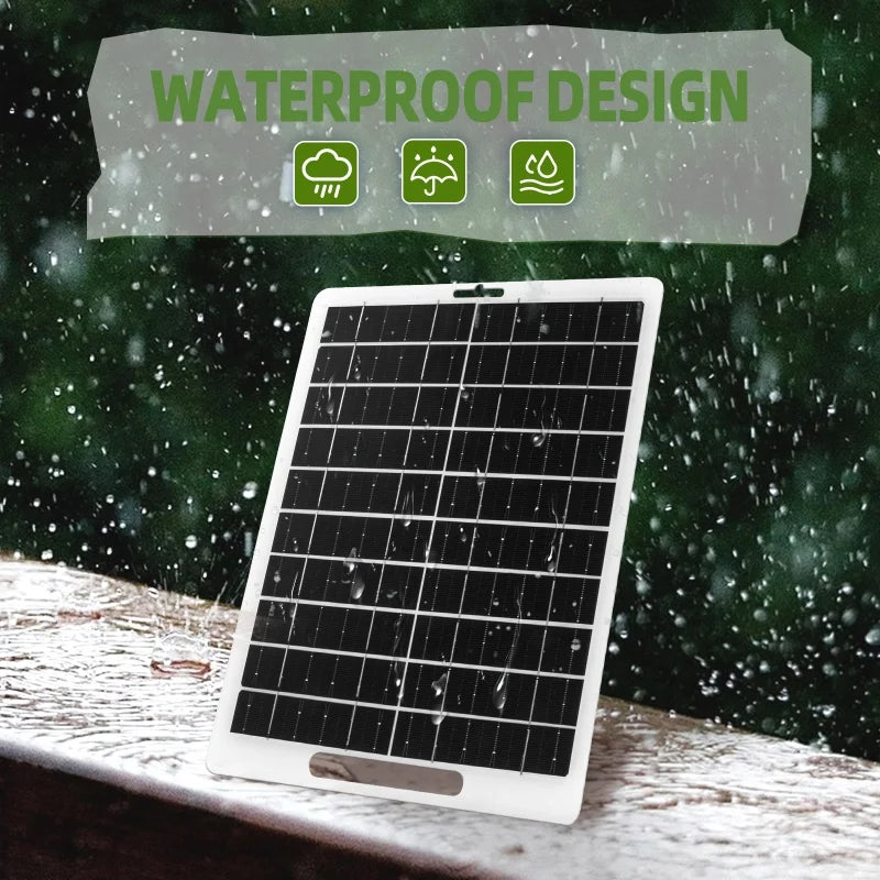 Solar Panel 30W With USB Waterproof Outdoor