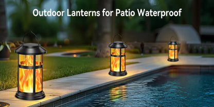2 Pack Solar Flame LED Lights, 2 Modes