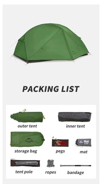 Naturehike Mongar 2 Person, Ultralight, waterproof Tent