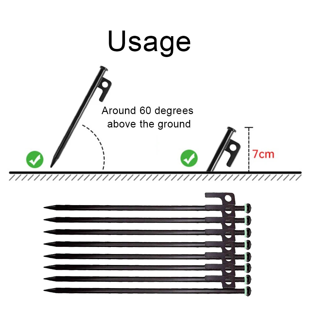4 & 8 Pcs Forged Steel Ten Stakes