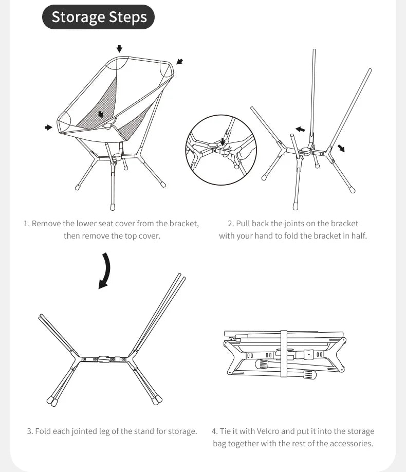 Naturehike Ultralight Folding Camping Chair 200kg load
